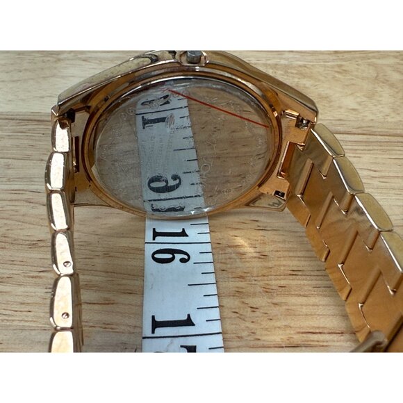 Betsey Johnson Womens Gold Watch With Crystal Bezel & Large Numbers NOT TESTED - Picture 2 of 9